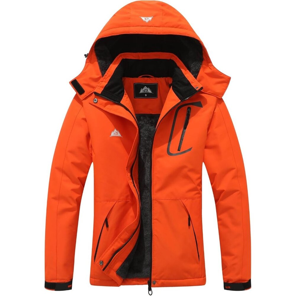 Women's Ski Jacket Coat Tangerine Winter Warm Waterproof  Hiking Snowboarding